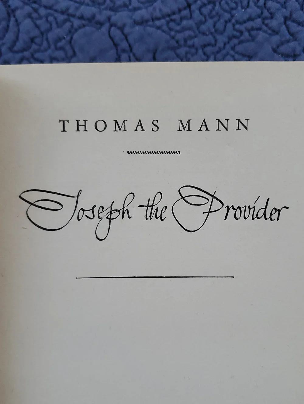 Joseph The Provider Thomas Mann